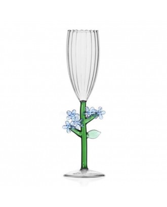 Pahar pentru sampanie, Light Blue Flower, Botanica - designer Alessandra Baldereschi - ICHENDORF